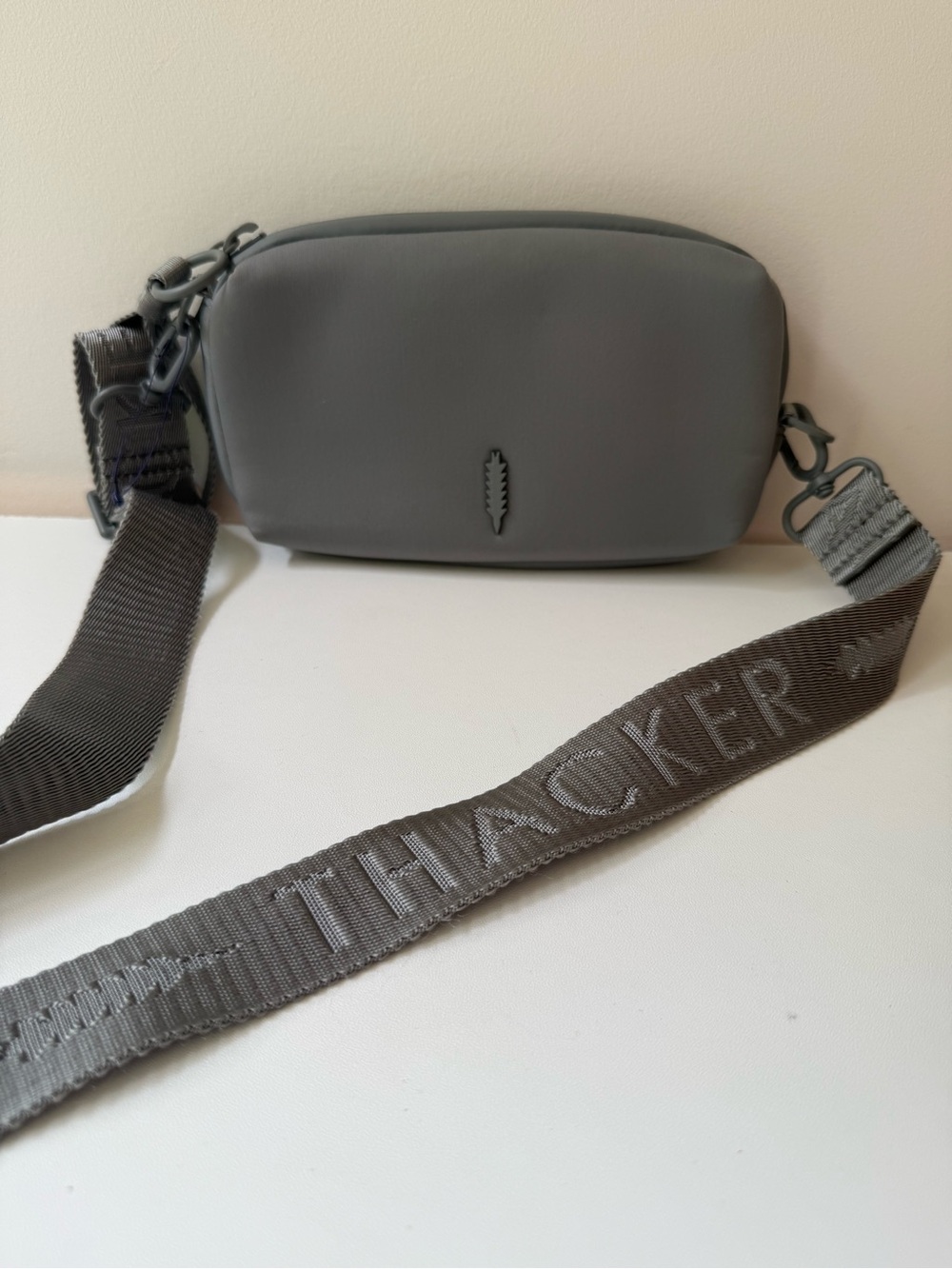 Thacker Signature Gray Crossbody Bag